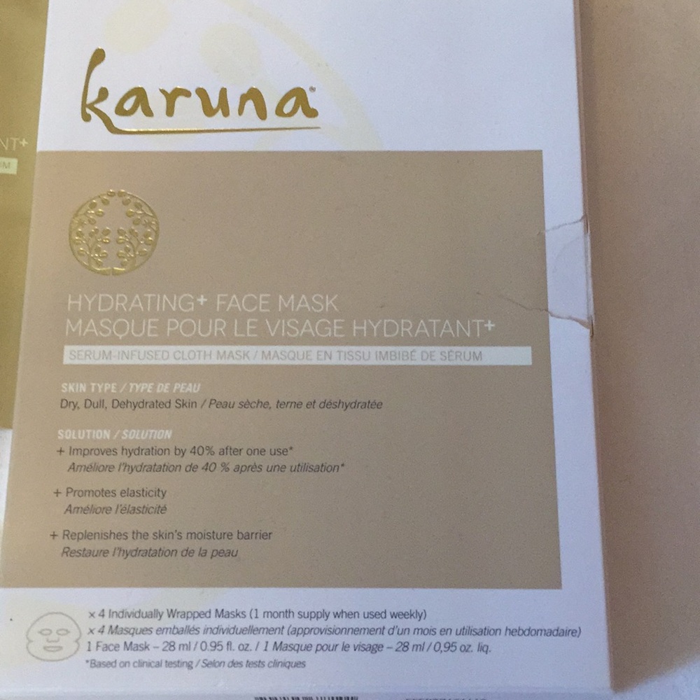 Karuna hydrating face masks